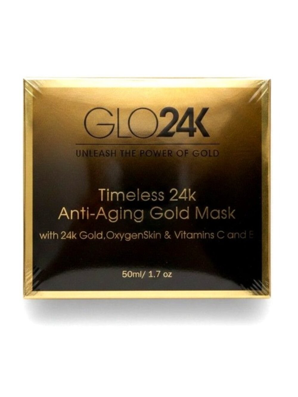 GLO24K Timeless 24k Gold Mask 17 oz Vitamin C E Anti Aging Treatment for Face